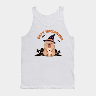 Capybara Halloween cute spooky Tank Top